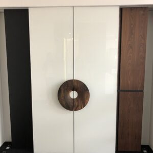 Portes coulissantes verre laqué blanc